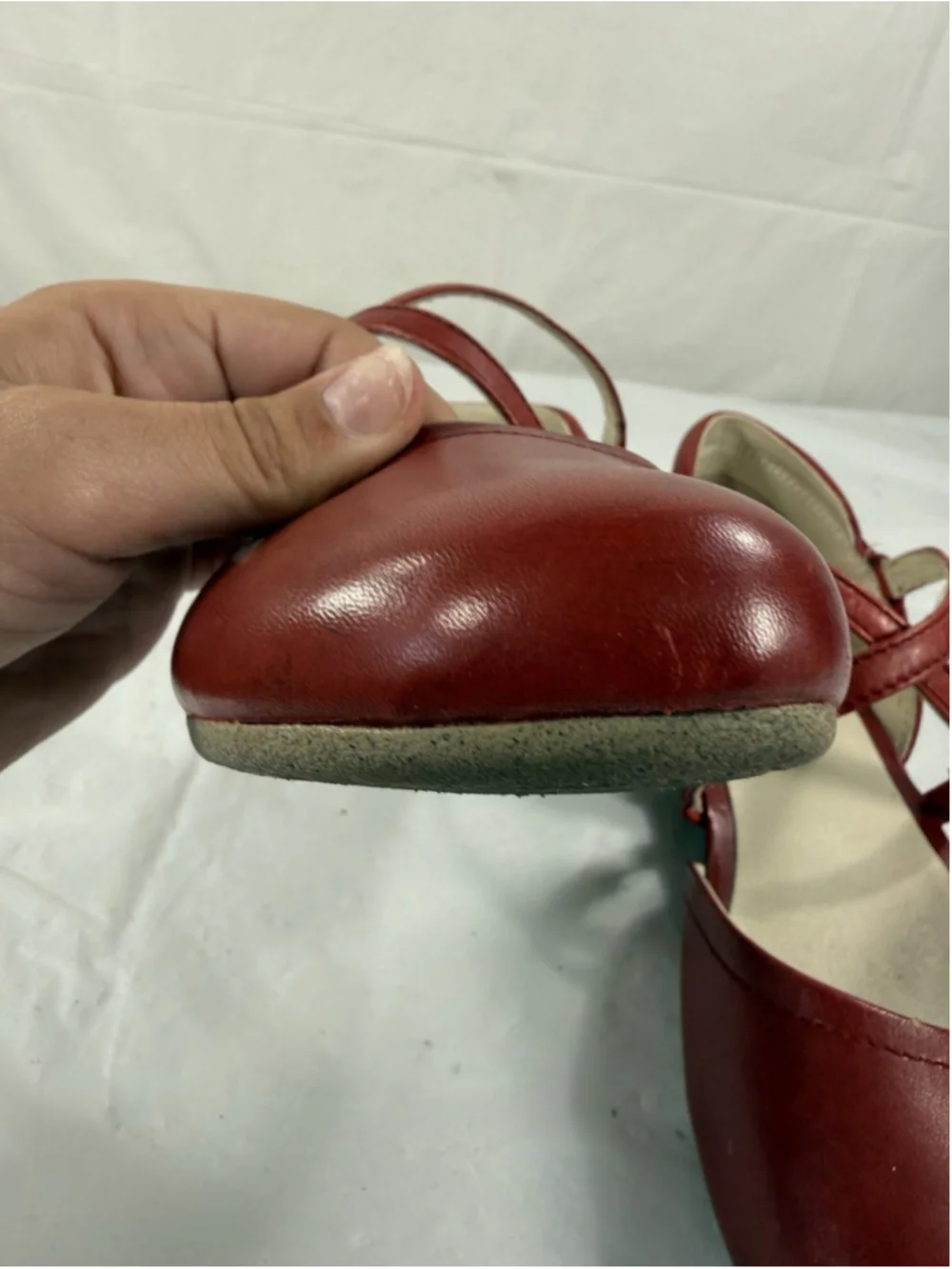 Josef Seibel Fiona 13 leather ballerina flat in red sz 38